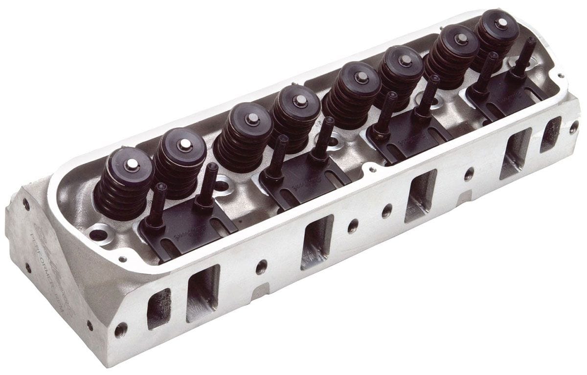 EDELBROCK Small Block Ford, 2.02" Intake valve, great torque and horsepower up Edelbrock Performer RPM Cylinder Heads - Single - Complete ED60259 SR