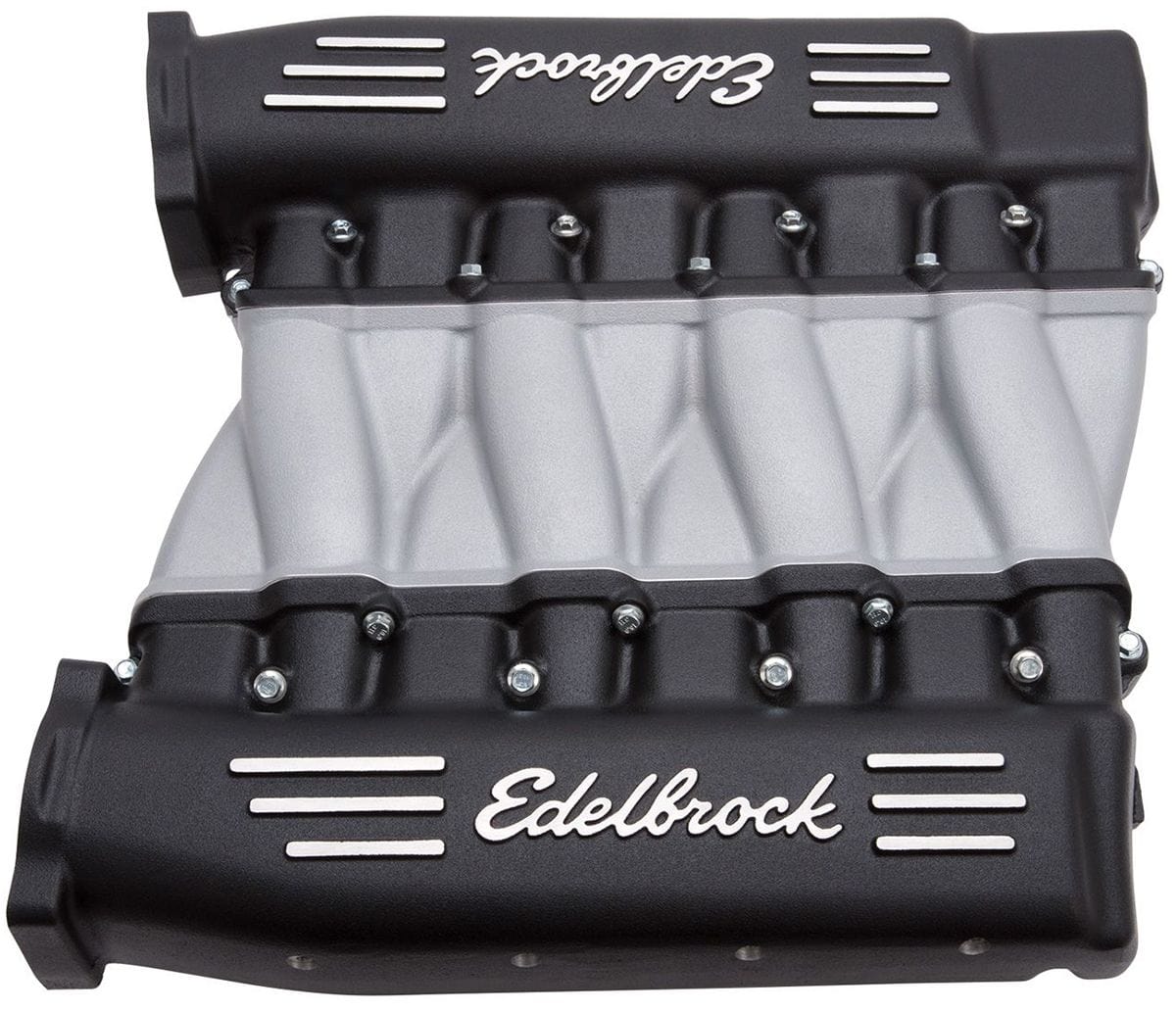 Edelbrock Suit Chev LS3, L92 and L76 Rectangular Port Cylinder Heads Edelbrock Cross-Ram Intake Manifold - Black Finish ED71413 SR