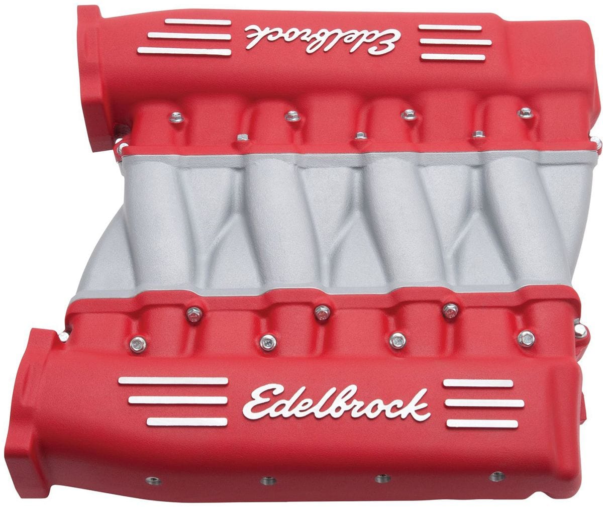 Edelbrock Suit Chev LS3, L92 and L76 Rectangular Port Cylinder Heads Edelbrock Cross-Ram Intake Manifold - Red Finish ED7141 SR