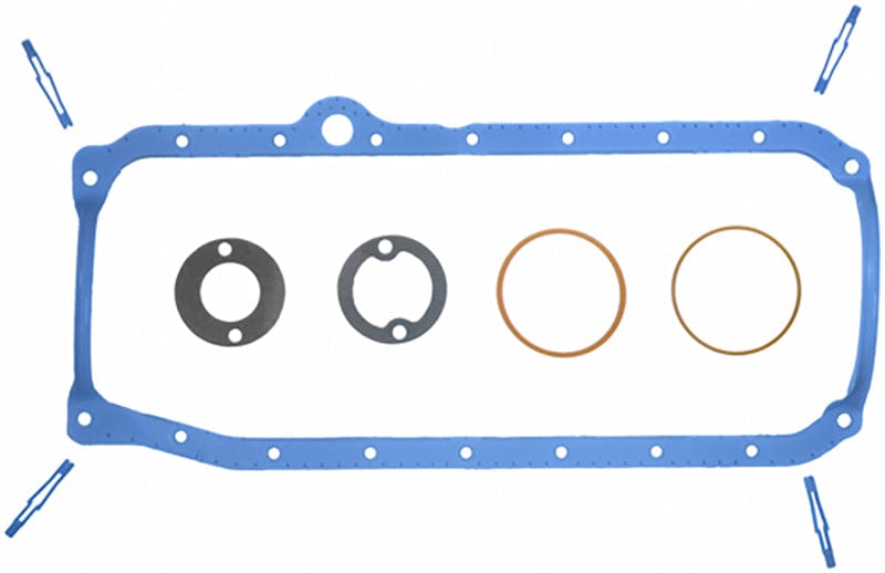 FELPRO 1-Piece Rubber Suit SB Chev 1986-On Felpro PermaDry Oil Pan Gasket FEOS34500R SR