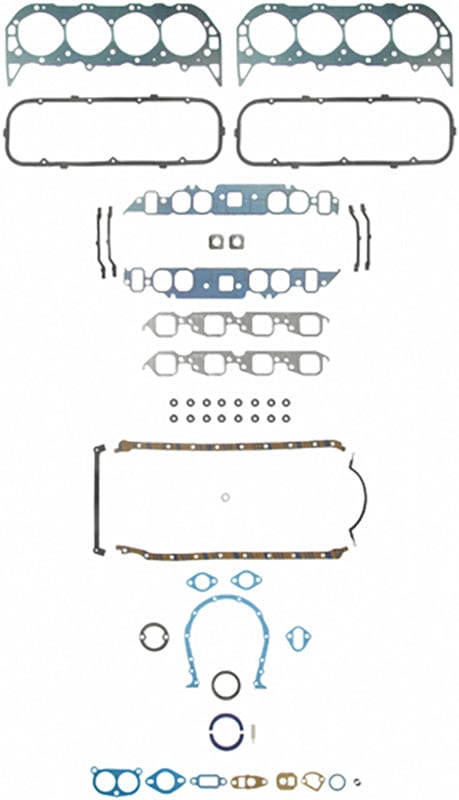 FELPRO Suit BB Chev 396-454 With Oval Port Intake Gaskets Felpro Full Gasket Set FEAFS8180PT-9 SR