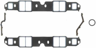 FELPRO Suit SB Chev 262-400, No Exhaust Crossover 1.38" x 2.38" (.060") Felpro Printoseal Intake Manifold Gasket Set FE1209 SR