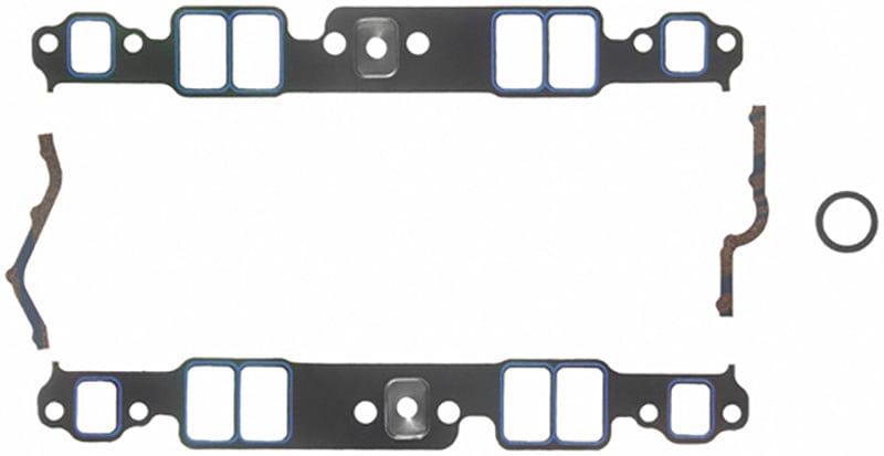 FELPRO Suit SB Chev 262-400, Open Exhaust Crossover 1.23" x 1.99" (.060) Felpro Printoseal Intake Manifold Gasket Set FE1256 SR