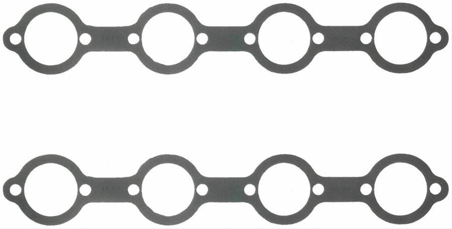 FELPRO Suit SB Chev Splayed Valve 1.94" Round Felpro Perforated Steel Exhaust Gasket Set FE1484 SR