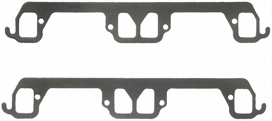 FELPRO Suit SB Chrysler 340-360 1968-80 1.25" x 1.75" Felpro Perforated Steel Exhaust Gasket Set FE1413 SR