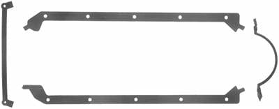 FELPRO With Steel Core Suit BB Chev DRCE, Dart & Merlin (Spread Pan) Felpro Rubber Coated Fibre Oil Pan Gasket Set FE1891 SR