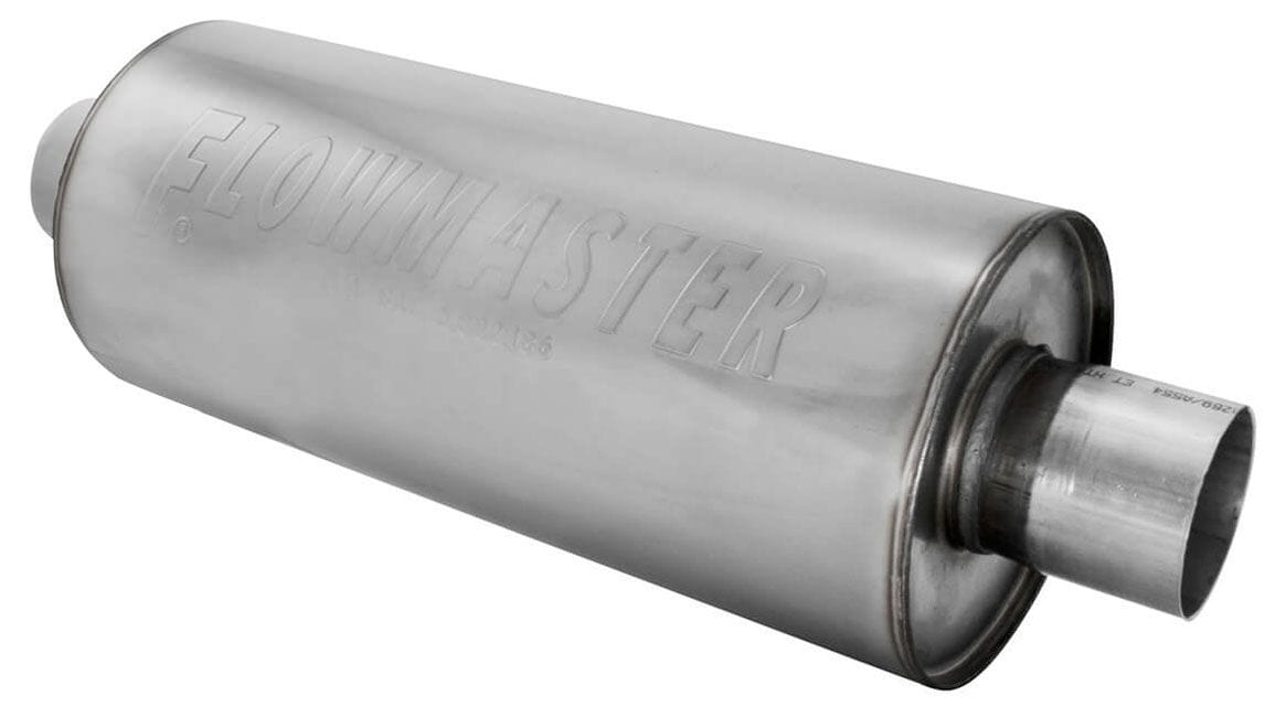 FLOWMASTER Round, 2-1/2" Inlet/Outlet Flowmaster DBX Series Hushpower Muffler FLO12514310 SR