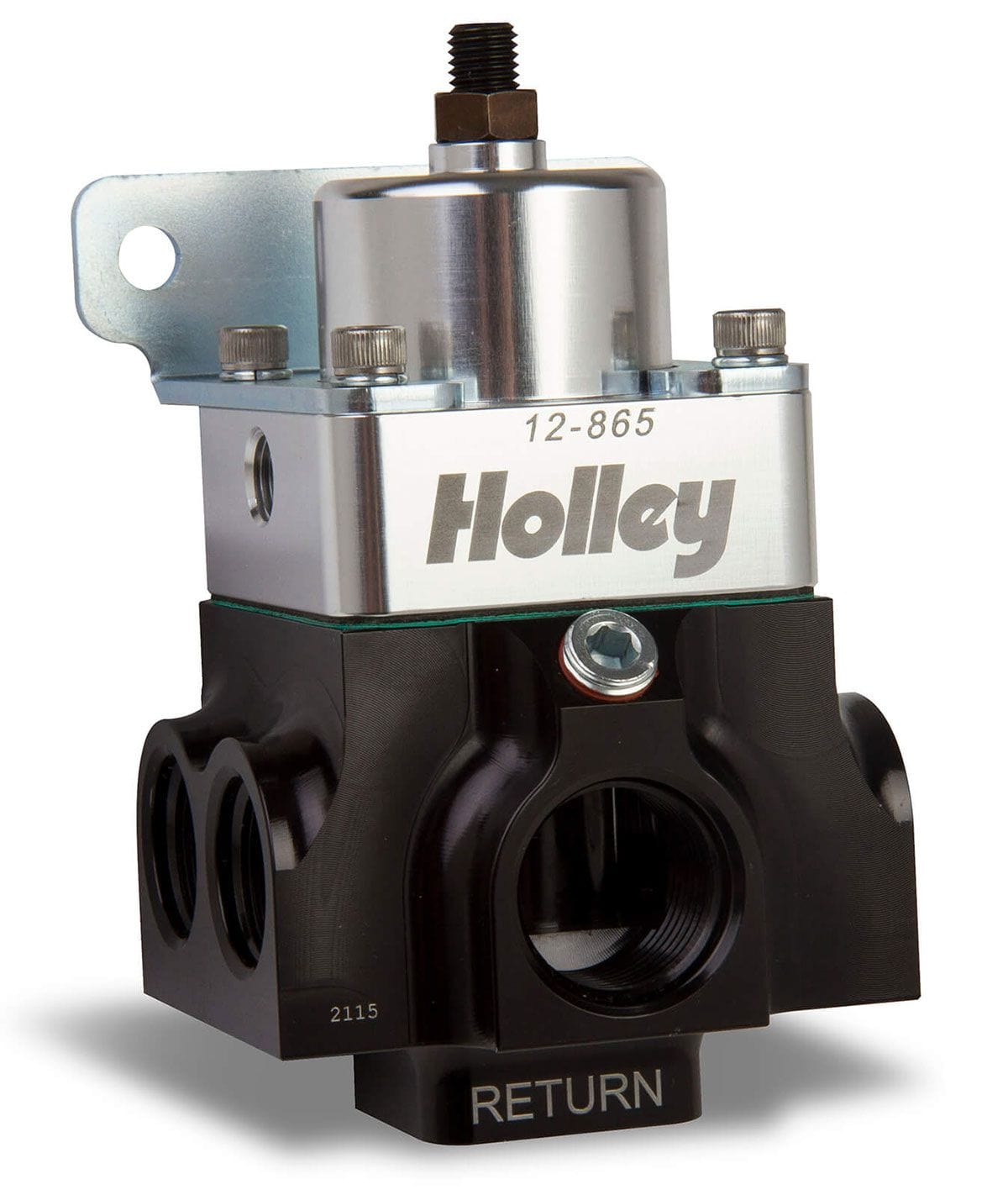 HOLLEY 4-9 PSI, x2 -10AN NPT Inlet & Return, x4 -8AN Outlet With 1/8" Boost Holley VR Series Billet 4-Port Fuel Pressure Regulator HO12-865 SR
