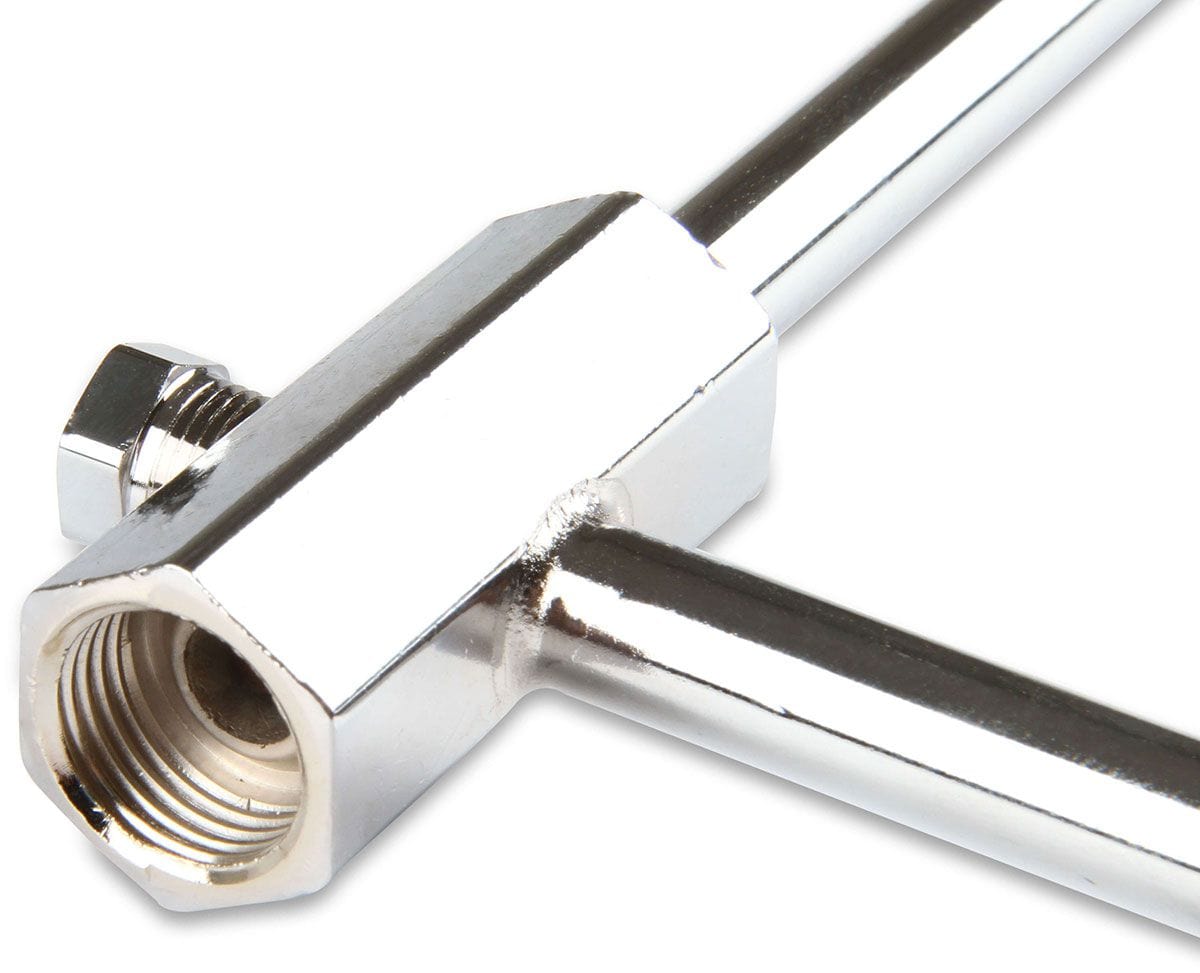 HOLLEY 5/8-18 inverted flare inlet. 9.25" center to center. Holley Chrome Fuel Line For Holley Model 4150 Carburettor HO34-150 SR