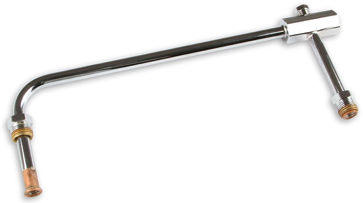 HOLLEY 5/8-18 inverted flare inlet. 9.25" center to center. Holley Chrome Fuel Line For Holley Model 4150 Carburettor HO34-150 SR
