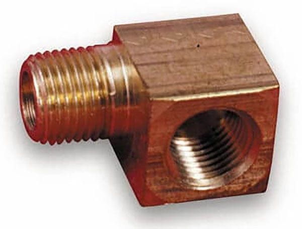 HOLLEY 90 deg, 1/8 NPT Male Elbow Holley Fuel Pressure Gauge Fitting HO26-69 SR