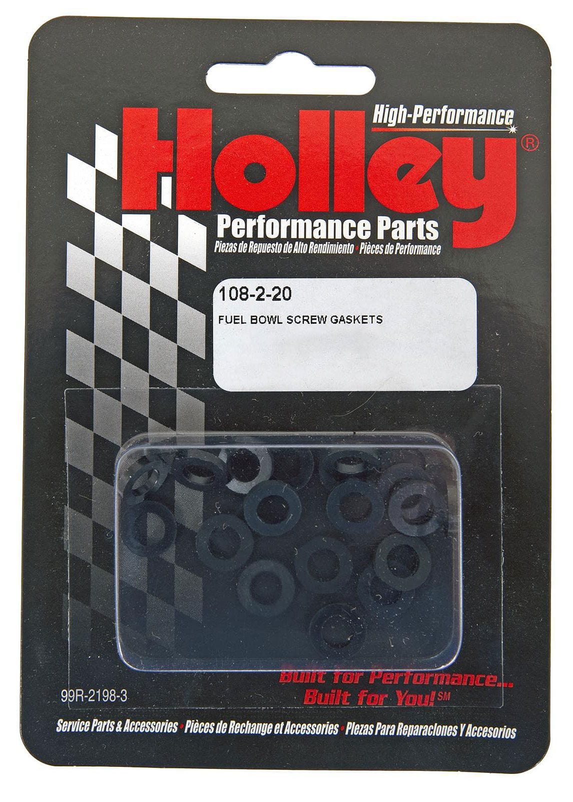 HOLLEY Fits All Holley Bowl Screws, Holley Fuel Bowl Screw Gaskets HO108-2-20 SR