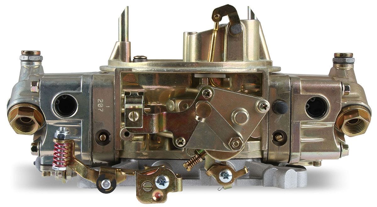 HOLLEY Mechanical Secondaries. Manual Choke. 4150 Series Holley 650 CFM 4-Barrel Street/Strip Carburettor - Classic Finish HO0-4777C SR