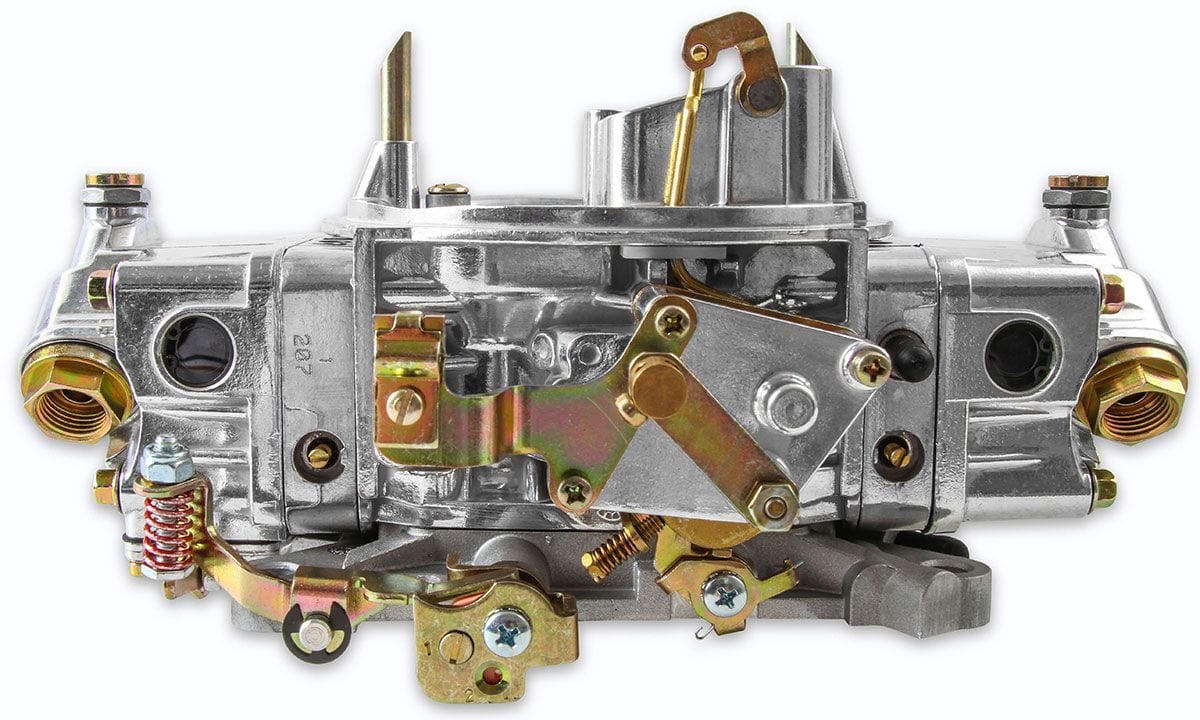 HOLLEY Mechanical Secondaries. Manual Choke. 4150 Series Holley 650 CFM 4-Barrel Street/Strip Carburettor - Shiny Finish HO0-4777S SR