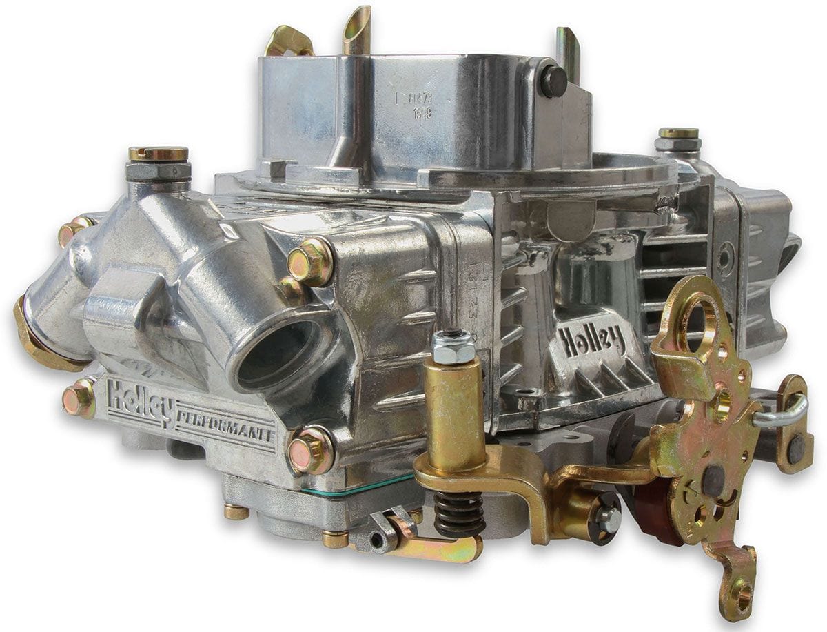 HOLLEY Mechanical Secondaries. Manual Choke Holley 750 CFM 4-Barrel Blower Carburettor - Shiny Finish HO0-80573S SR