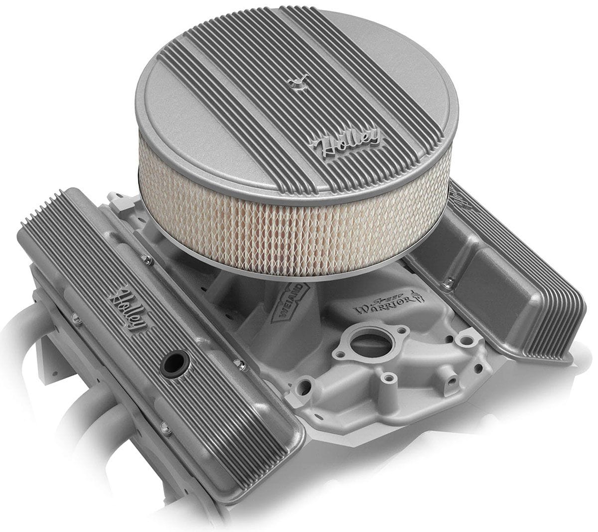 HOLLEY Natural Finish Suit SB Chev Holley Vintage Series Fined Valve Covers HO241-240 SR