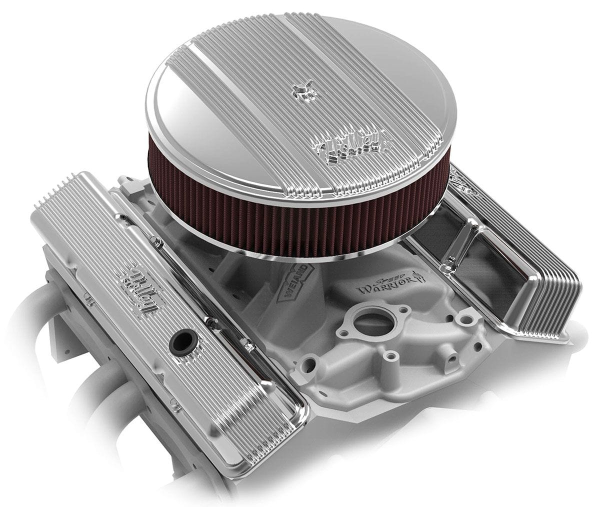 HOLLEY Polished Suit SB Chev Holley Vintage Series Fined Valve Covers HO241-241 SR