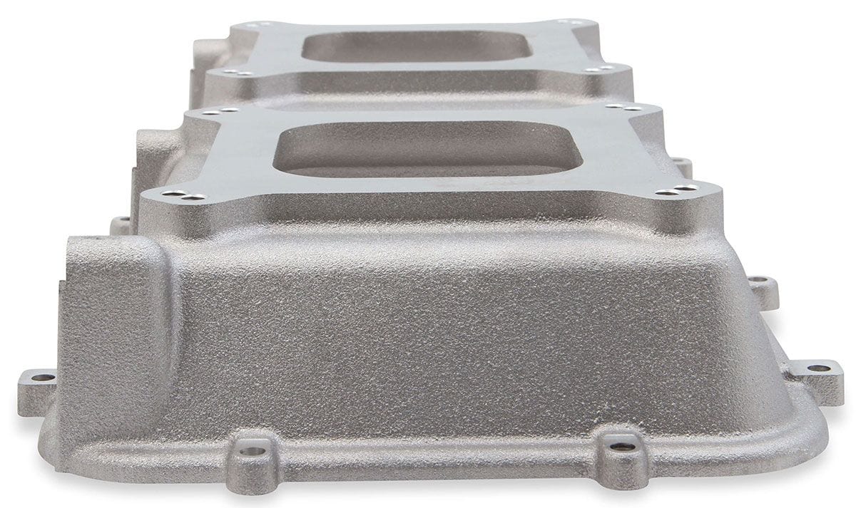 HOLLEY Suit Dual 4150 & 4500 Carburettor Mounting Holley Hi-Ram Intake Plenum Top Only - Natural Finish HO300-207 SR