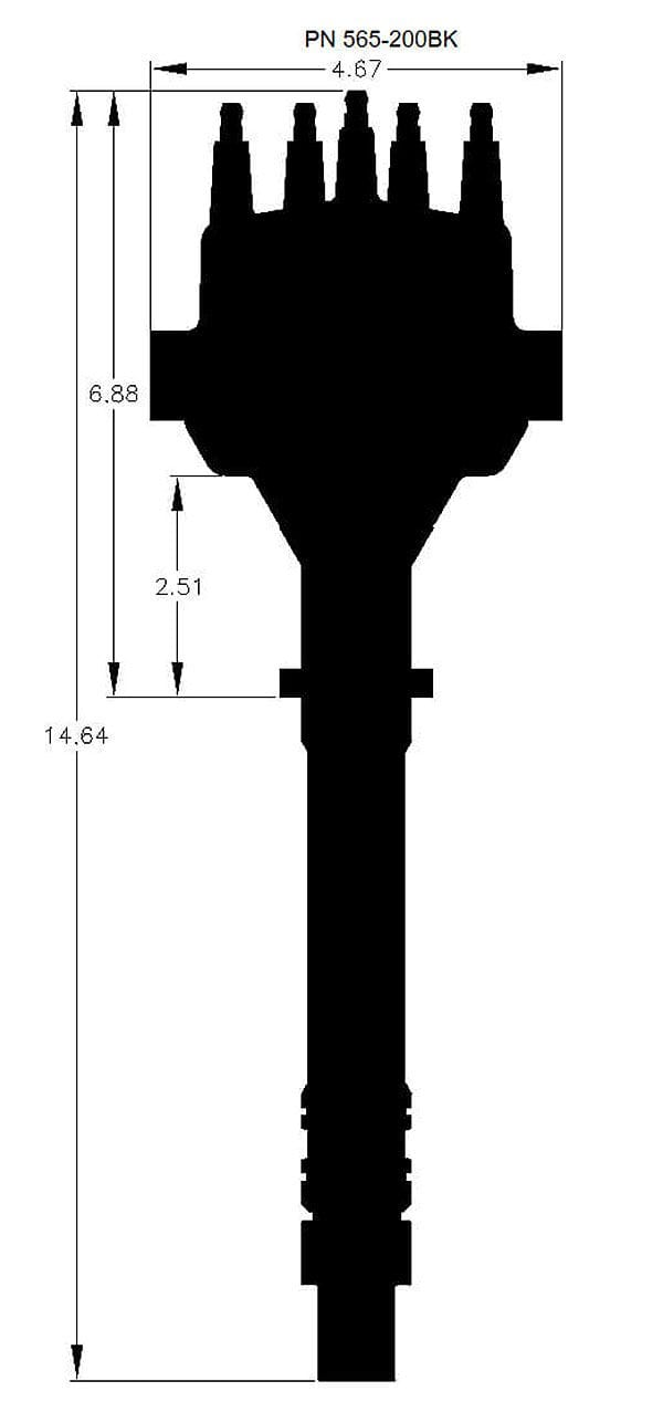 HOLLEY Suit SB/BB Chev Holley EFI Dual Sync Distributor - Black HO565-200BK SR