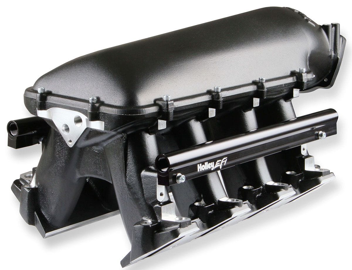 HOLLEY Suit Single GM LS 102mm Throttle Bod Holley LS1/LS2/LS6 Hi-Ram Intake Manifold - Black HO300-123BK SR