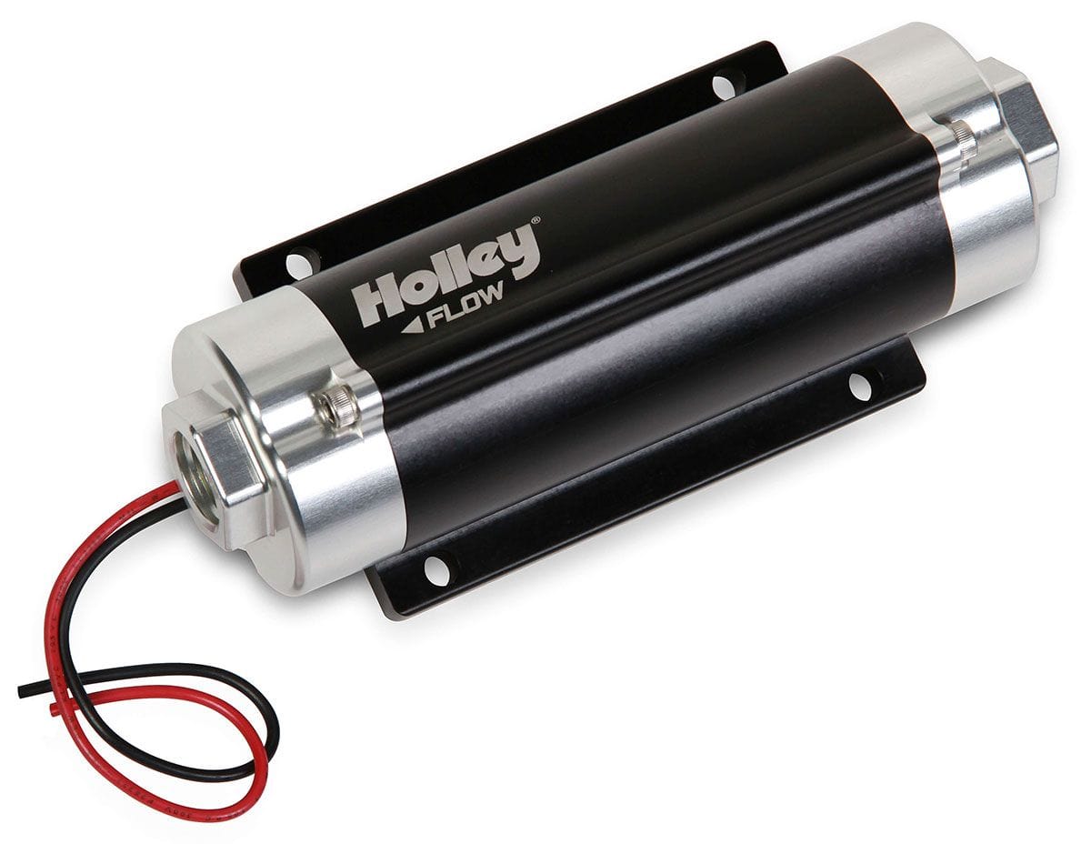 HOLLEY Supports Up To 600HP EFI Or 730HP Carburetted Applications Holley 65 GPH Billet In-Line Fuel Pump HO12-600 SR