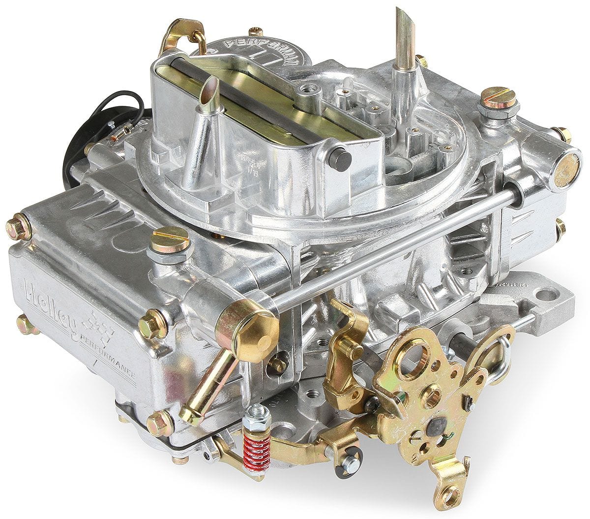 HOLLEY Vacuum Secondaries, Electric Choke, Ford A/T Kickdown Holley 750 CFM 4-Barrel Aluminium Street Carburettor with Square Bowls HO0-80459SA SR