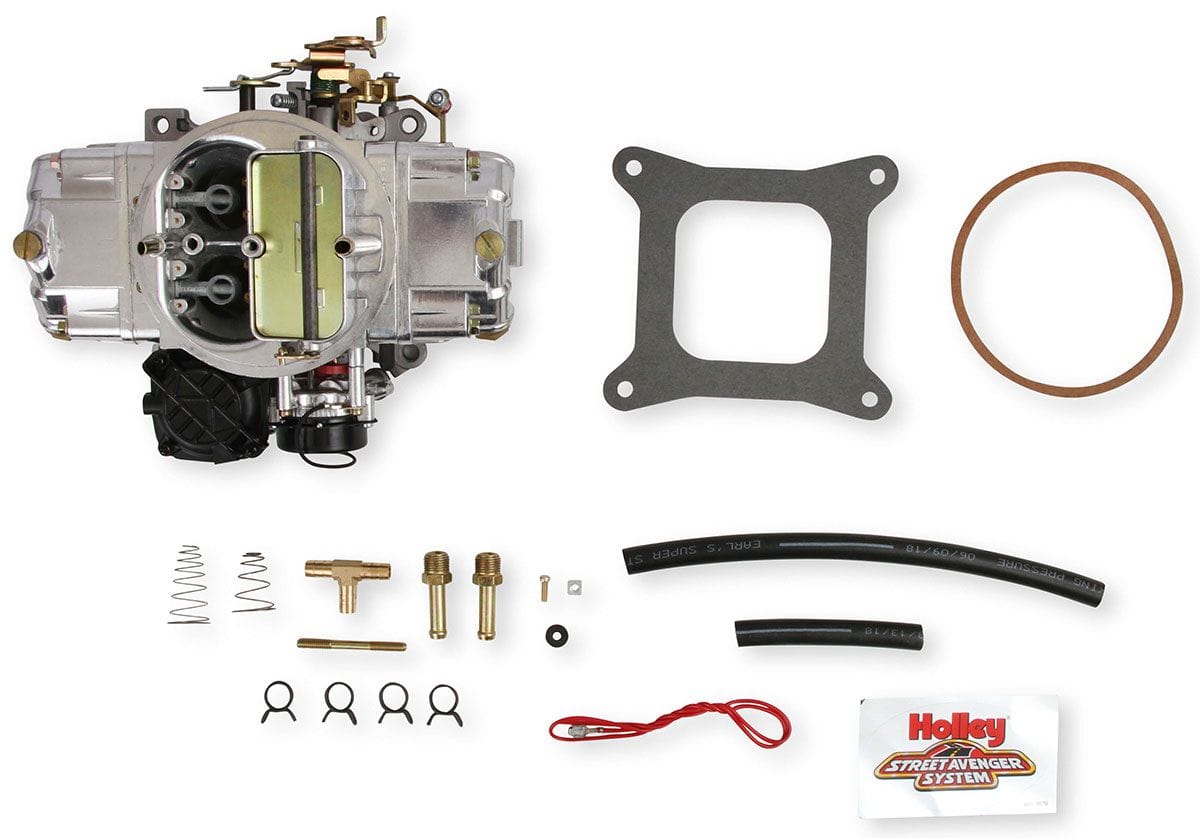 HOLLEY Vacuum Secondaries, Electronic Choke Holley 570 CFM 4-Barrel Street Avenger System Carburettor HO0-80570 SR