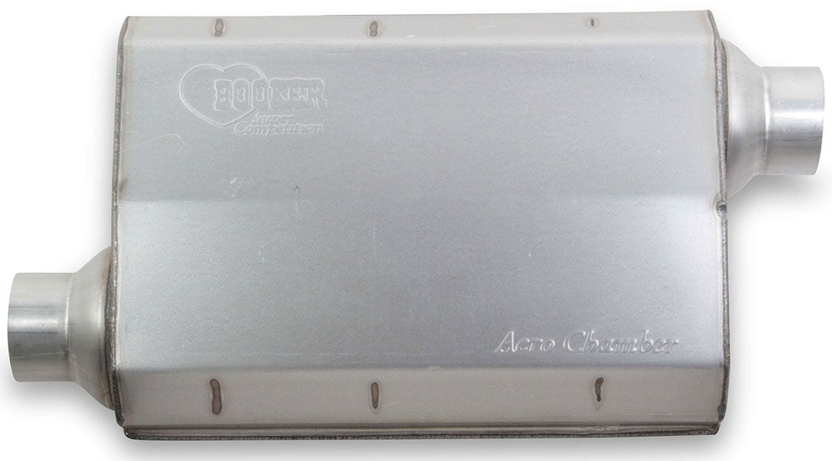 Hooker 2-1/4" with Offset Inlet and Offset Outlet Hooker Aero Chamber Muffler HK21503 SR