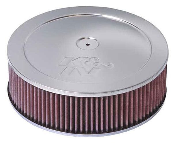 K&N 11" x 3-1/2", Fits Neck Size 5-1/8" (130 mm) K&N K&N Chrome Custom Air Cleaner Assembly KN60-1180 SR