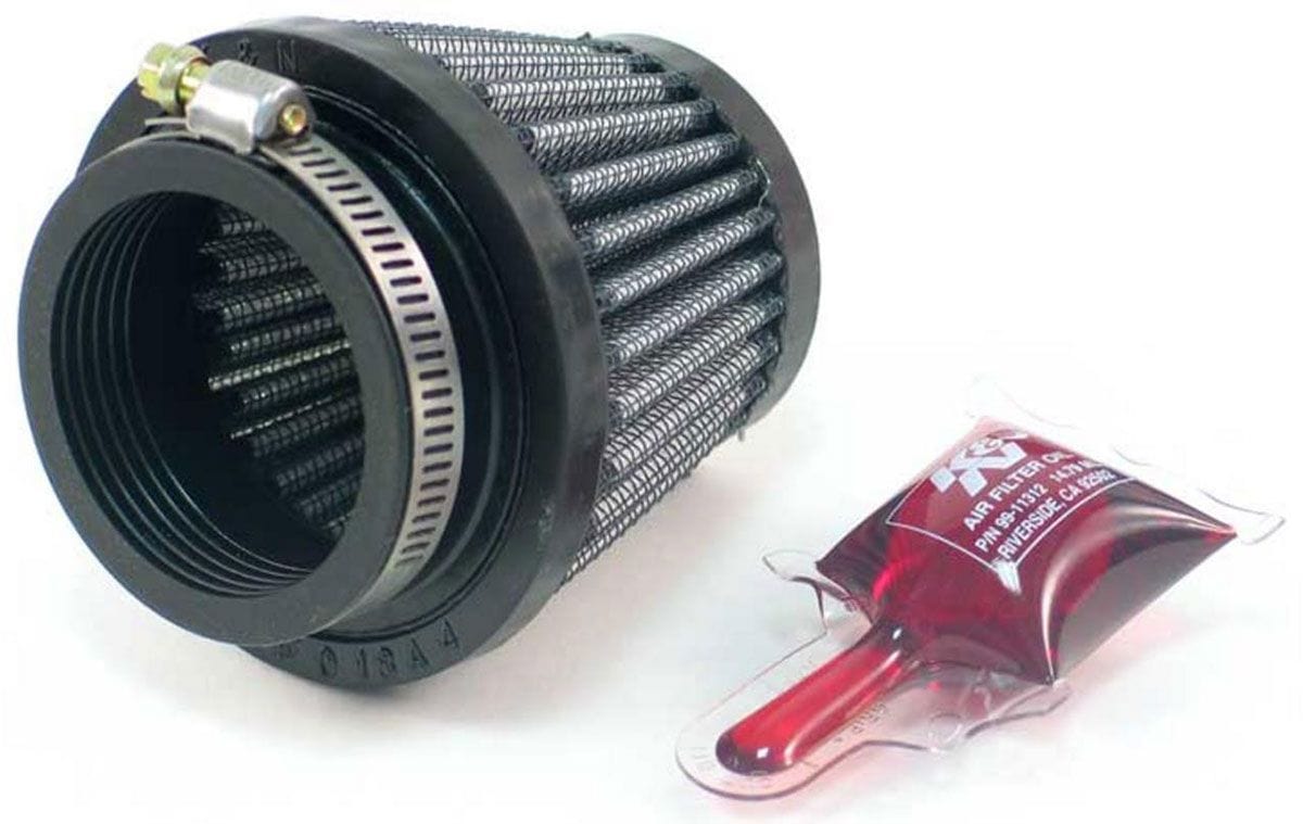 K&N 2.5 in (64 mm) H x 3 in (76 mm) Base OD x 2 in (51 mm) Top OD - KNRU-2690 K&N K&N Universal Clamp On Filter Fits 1.75 in (44 mm) KNRU-2690 SR