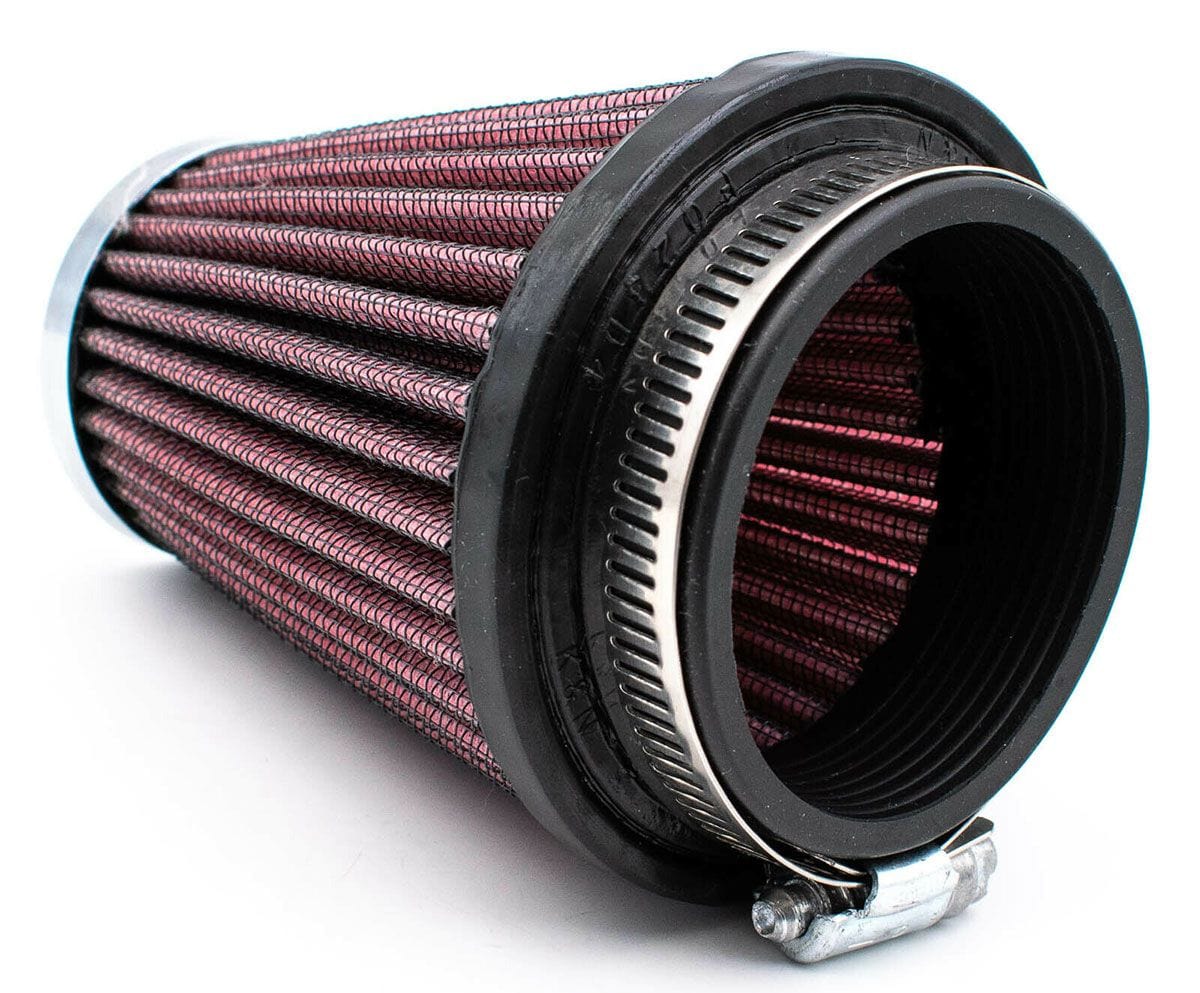 K&N 3 in (76 mm) H x 3.125 in (79 mm) Base OD x 2 in (51 mm) Top OD - KNRC-2580 K&N K&N Universal Clamp On Filter Fits 2 in (51 mm) KNRC-2580 SR