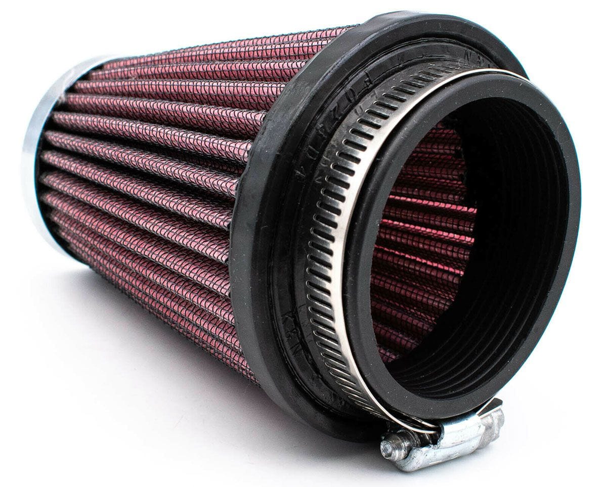 K&N 3 in (76 mm) H x 3.5 in (89 mm) Base OD x 2 in (51 mm) Top OD - KNRC-2310 K&N K&N Universal Clamp On Filter Fits 1.563 in (40 mm) KNRC-2310 SR