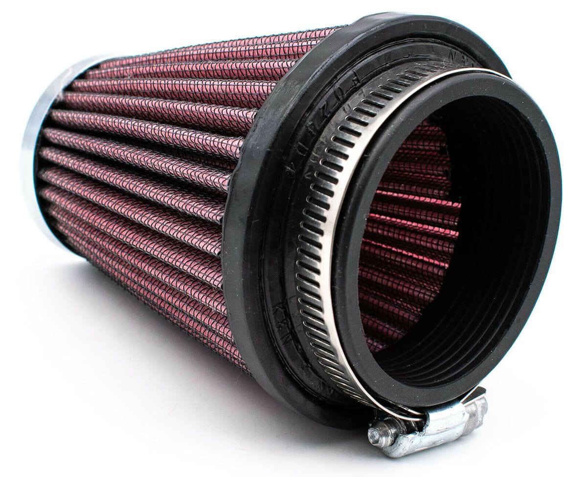 K&N 3 in (76 mm) H x 3 in (76 mm) Base OD x 2 in (51 mm) Top OD - KNRC-2330 K&N K&N Universal Clamp On Filter Fits 2.125 in (54 mm) KNRC-2330 SR