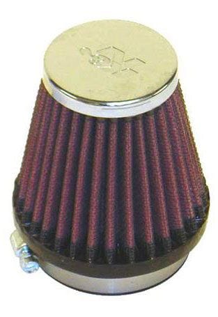 K&N 3 in (76 mm) H x 3 in (76 mm) Base OD x 2 in (51 mm) Top OD - KNRC-2330 K&N K&N Universal Clamp On Filter Fits 2.125 in (54 mm) KNRC-2330 SR