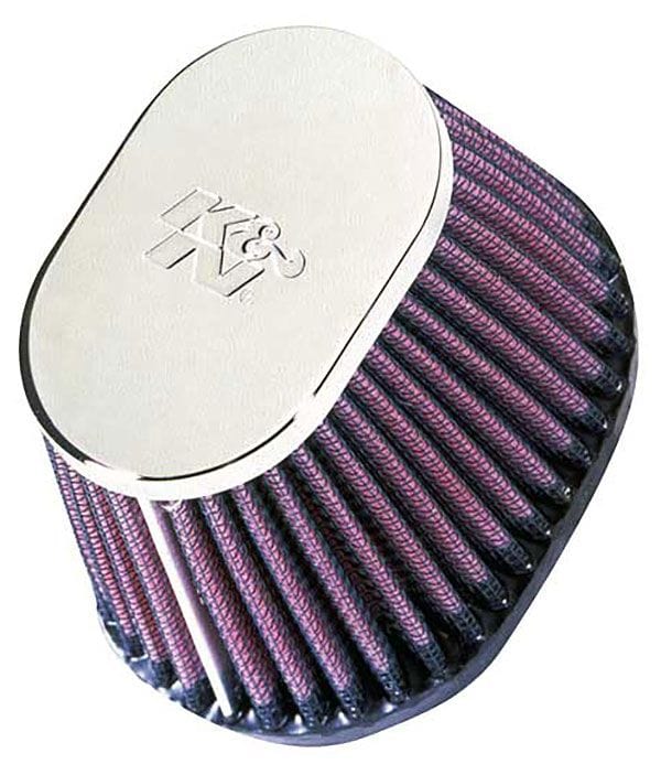 K&N 4 in (102 mm) Base L x 3 in (76 mm) Base W x 2.75 in (70 mm) H x 3 in (76 mm) Top L x 2 in (51 mm) Top W - KNRC-0981 K&N K&N Universal Clamp On Filter Fits 2.125 in (54 mm) KNRC-0981 SR