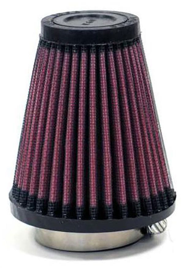 K&N 4 in (102 mm) H x 3.5 in (89 mm) Base OD x 2 in (51 mm) Top OD - KNR-1080 K&N K&N Universal Clamp On Filter Fits 1.688 in (43 mm) KNR-1080 SR