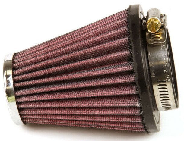 K&N 4 in (102 mm) H x 3.5 in (89 mm) Base OD x 2 in (51 mm) Top OD - KNRC-1200 K&N K&N Universal Clamp On Filter Fits 2.063 in (52 mm) KNRC-1200 SR