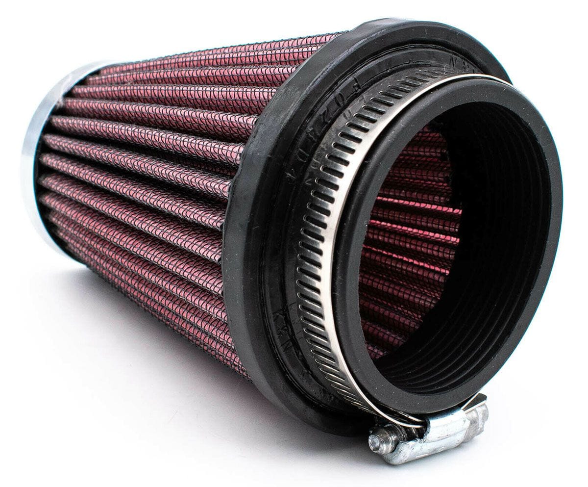 K&N 4 in (102 mm) H x 3.5 in (89 mm) Base OD x 2 in (51 mm) Top OD - KNRC-1250 K&N K&N Universal Clamp On Filter Fits 2.25 in (57 mm) KNRC-1250 SR