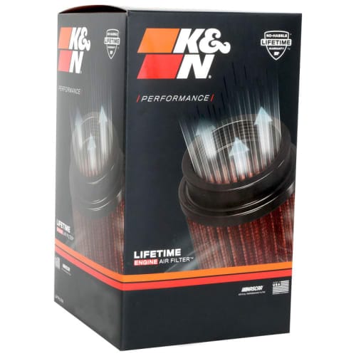 K&N 7 in (178 mm) H x 6 in (152 mm) Base OD x 5 in (127 mm) Top K&N K&N Universal Clamp On Filter Fits 3.125 in (79 mm) KNRU-5100 SR