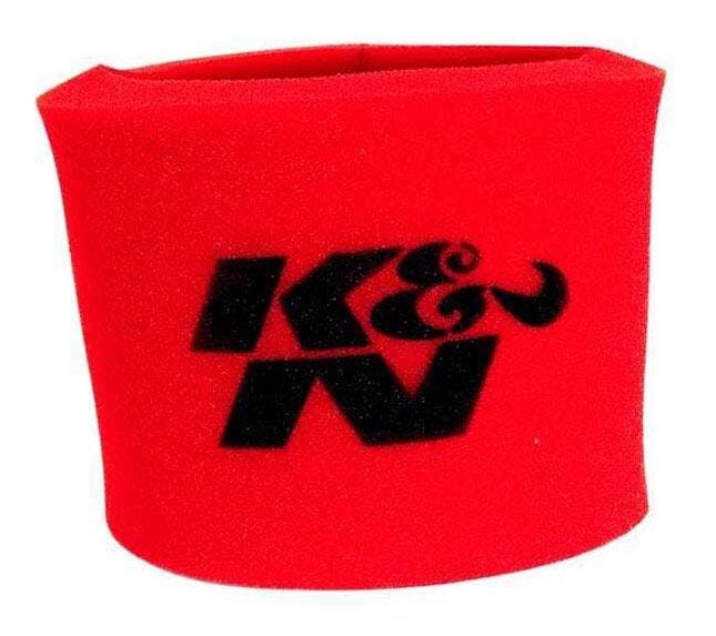 K&N Fits 4.5" ID Width With 7" ID Length x 3.25" H Filter - KN25-3340 K&N K&N Red Foam Oval Straight Precharger Filter Wrap KN25-3340 SR