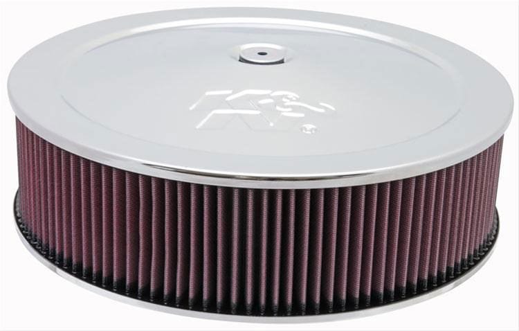 K&N Fits Neck Size 5-1/8" (130 mm) - KN60-1260 K&N K&N Chrome Custom Air Cleaner Assembly 14 x 4" KN60-1260 SR