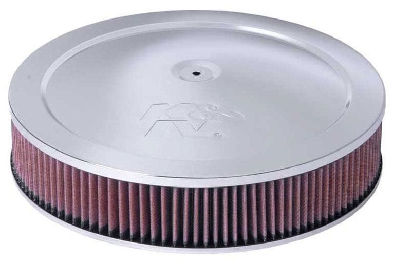 K&N Fits Neck Size 5-1/8" (130 mm) - KN60-1264 K&N K&N Chrome Custom Air Cleaner Assembly 14 x 3" KN60-1264 SR