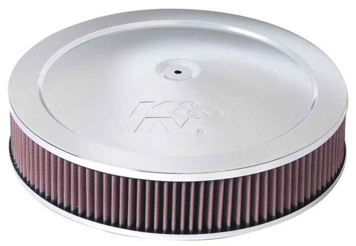 K&N Fits Neck Size 5-1/8" (130 mm) - KN60-1280 K&N K&N Chrome Custom Air Cleaner Assembly 14 x 3" KN60-1280 SR