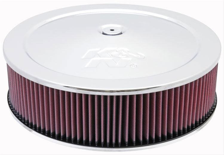 K&N Fits Neck Size 5-1/8" (130 mm) - KN60-1440 K&N K&N Chrome Custom Air Cleaner Assembly 14 x 4" KN60-1440 SR
