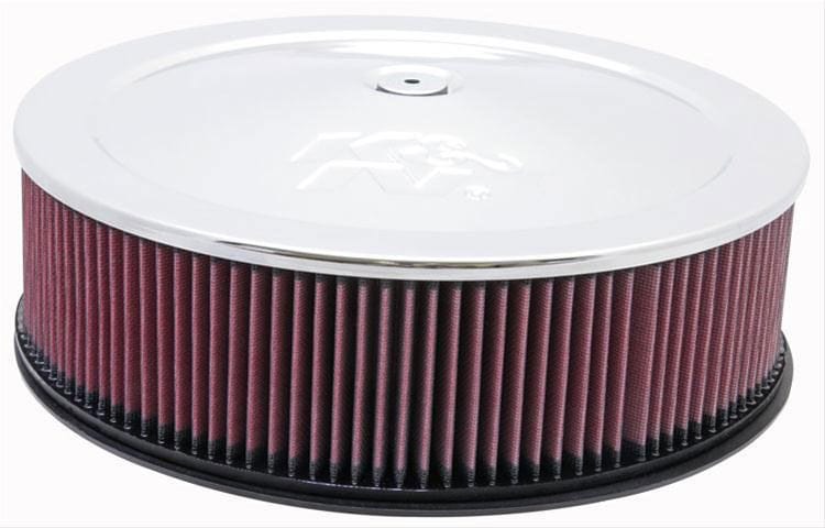 K&N Fits Neck Size 7-5/16" (186 mm) - KN60-1235 K&N K&N Chrome Custom Air Cleaner Assembly 14 x 4" KN60-1235 SR