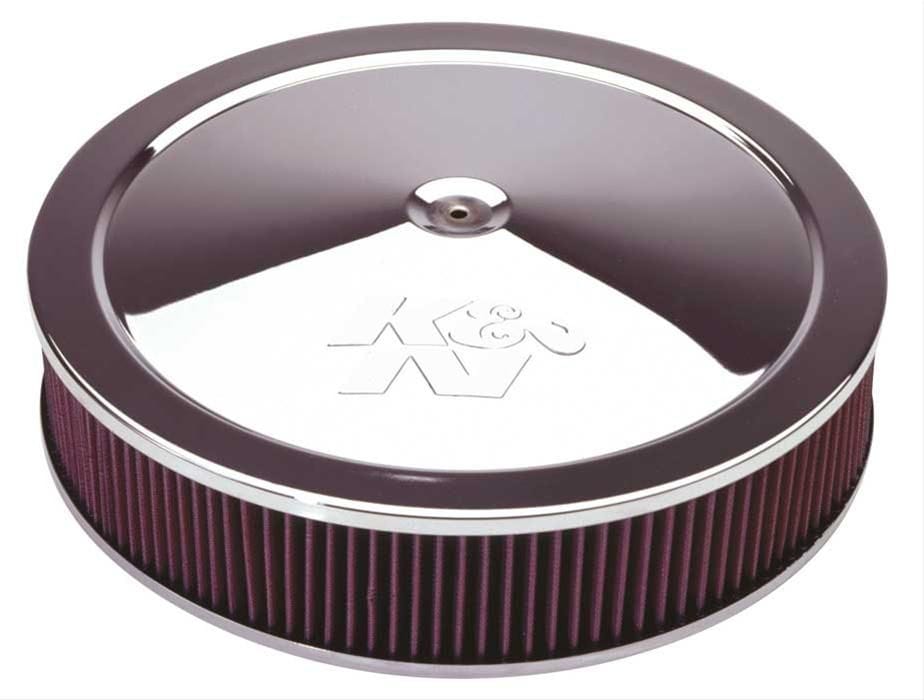 K&N Fits Neck Size 7-5/16" (186 mm) - KN60-1640 K&N K&N Chrome Custom Air Cleaner Assembly 16 x 3-1/2" KN60-1640 SR