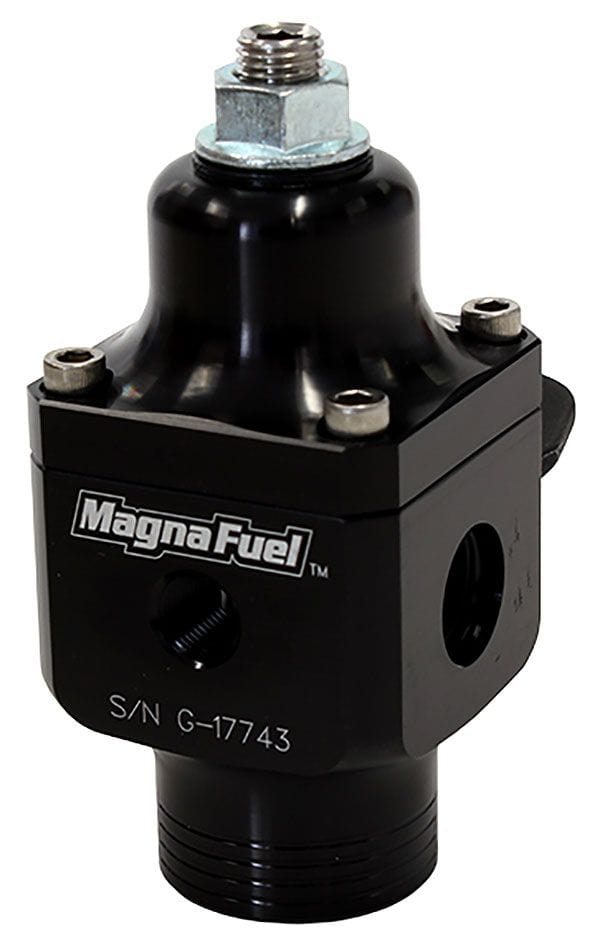MAGNAFUEL x1 -10AN In, x2 -6AN Out, 750+ HP, 4-12 Psi MagnaFuel Magnafuel 2 Port Fuel Regulator, Black WIMP9633-BLK SR