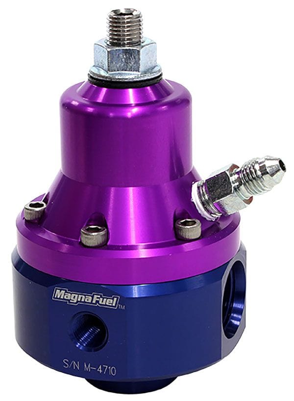 MAGNAFUEL x2 -8AN , x1 -8AN Return, 2000 HP, 35-85 Psi MagnaFuel Magnafuel Large Two-Port EFI Regulator w/ 1:1 Boost Reference WIMP9950-B SR