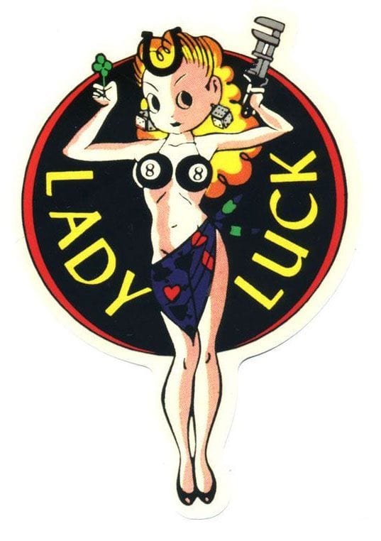 MOONEYES 6" Tall Mooneyes Lady Luck Sticker MNLL1-6 SR