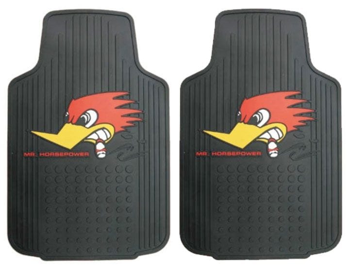MOONEYES Clay Smith With Woodpecker Logo Mooneyes Rubber Floor Mats MNCSC37 SR